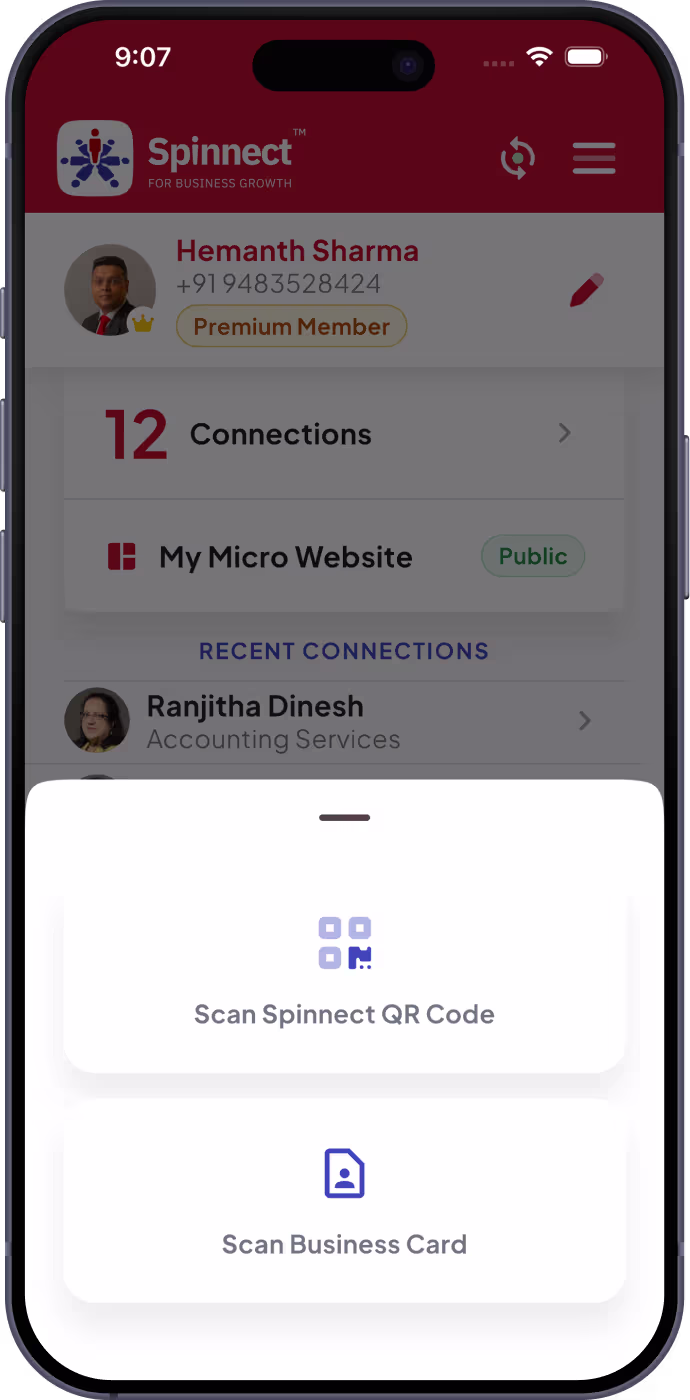 AI-based Card/QR Scan in the Spinnect™ app